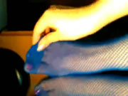 Bas résille asiatique salope se masturbe et gémit